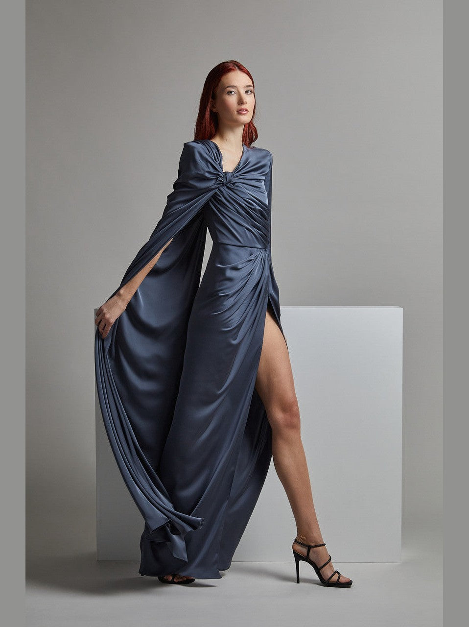 MACHIKO Caped Evening Dress