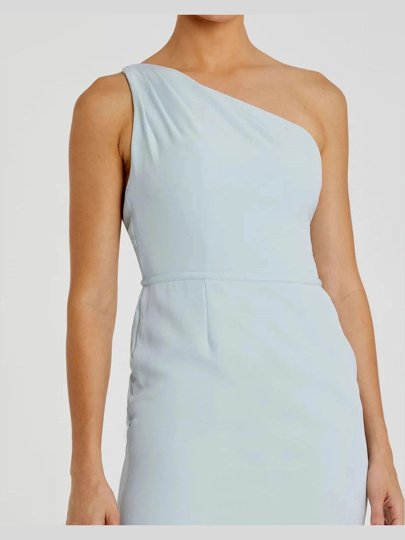 One Shoulder Jersey Mermaid Gown