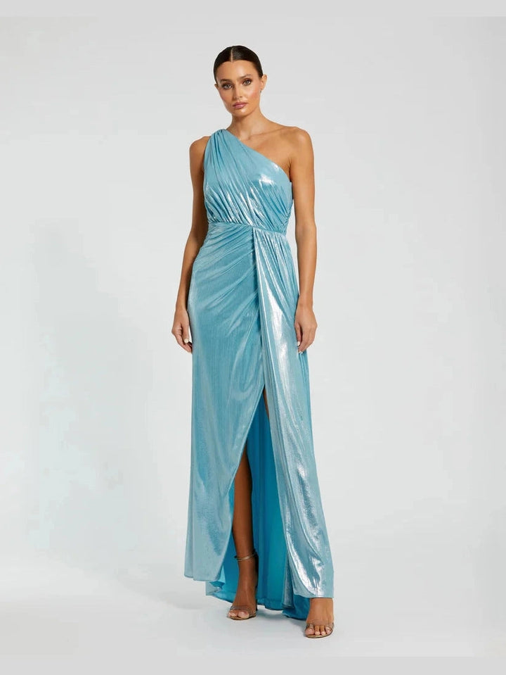 One Shoulder Draped Gown