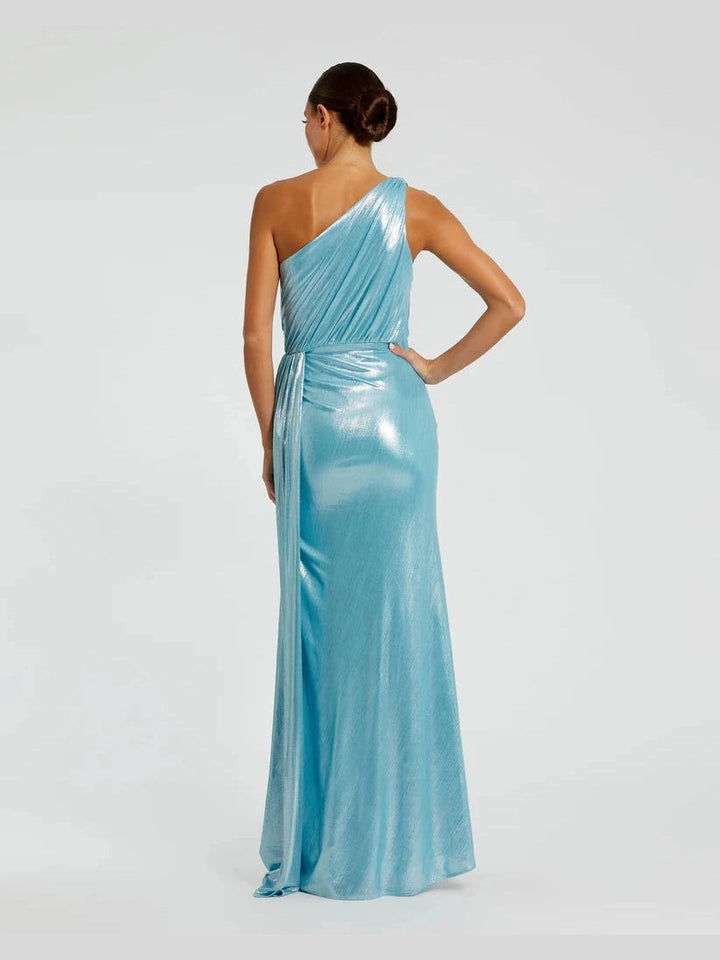 One Shoulder Draped Gown