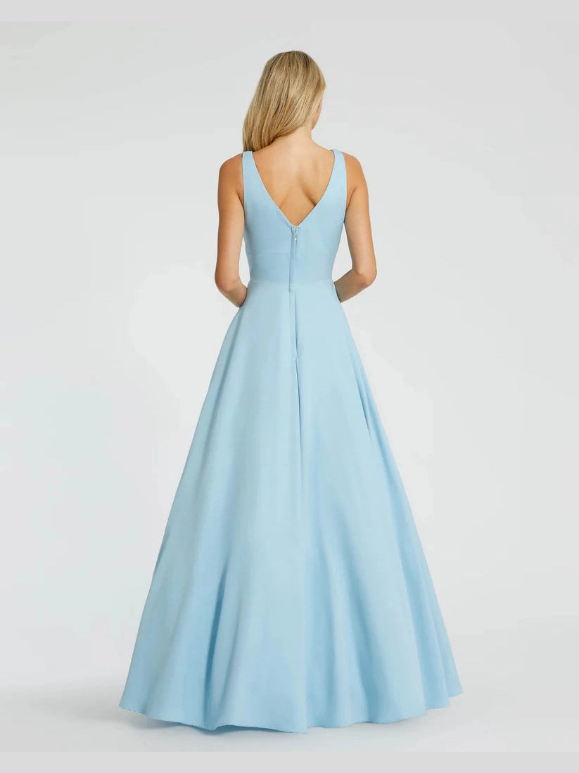 Classic Sleeveless A-Line Ballgown with Pockets