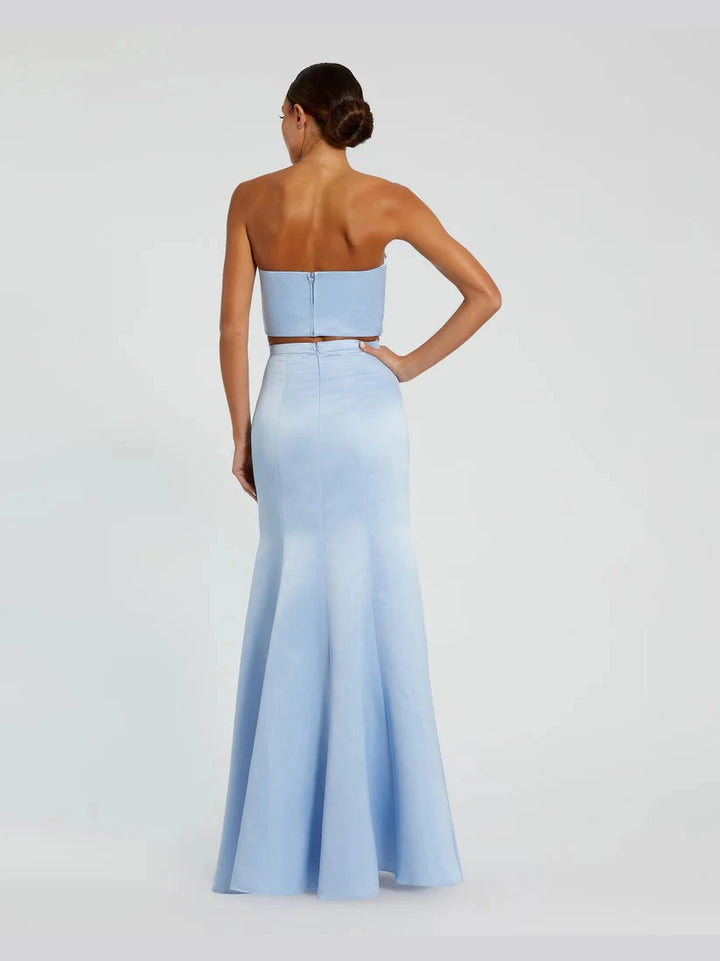 Strapless Bow Top and Mermaid Skirt 2 Piece Set