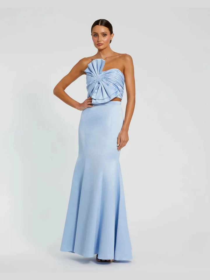 Strapless Bow Top and Mermaid Skirt 2 Piece Set