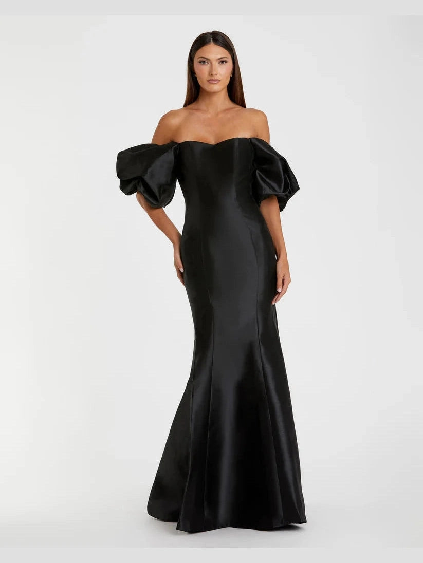 Sweetheart Off The Shoulder Puff Sleeve Gown
