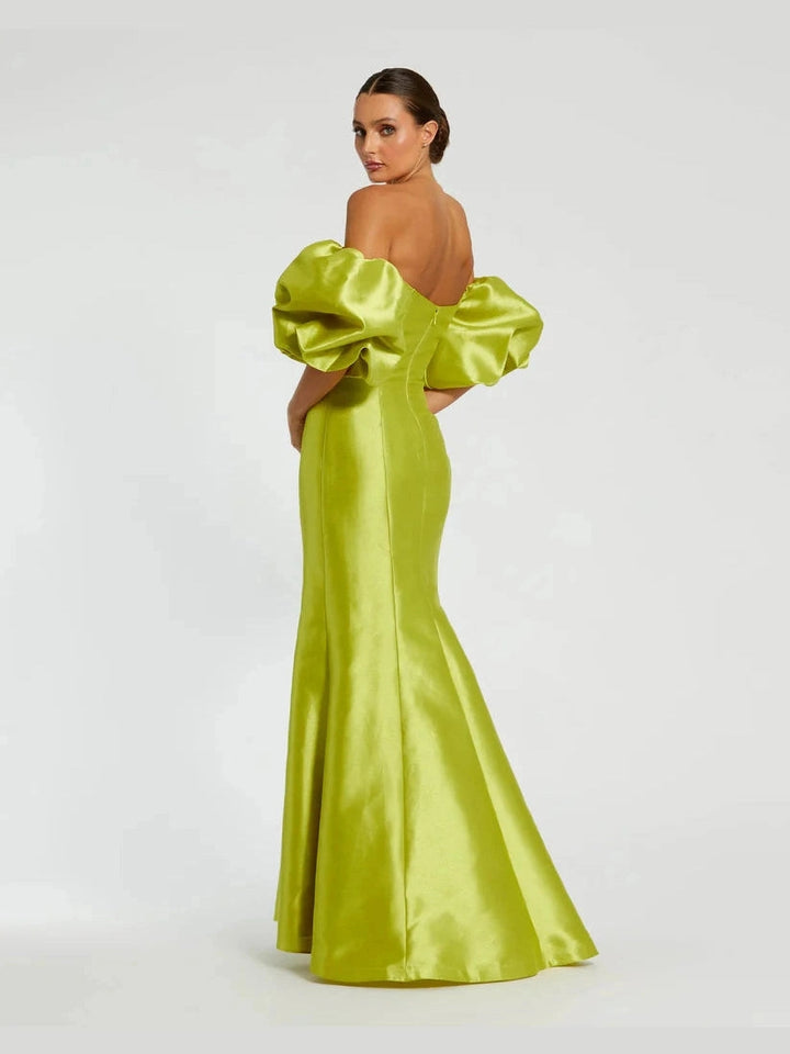 Sweetheart Off The Shoulder Puff Sleeve Gown