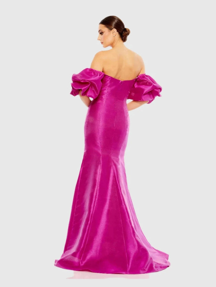 Sweetheart Off The Shoulder Puff Sleeve Gown