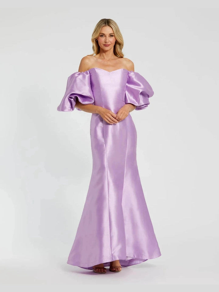 Sweetheart Off The Shoulder Puff Sleeve Gown