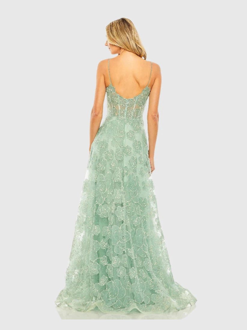 Sweetheart Floral A Line Gown