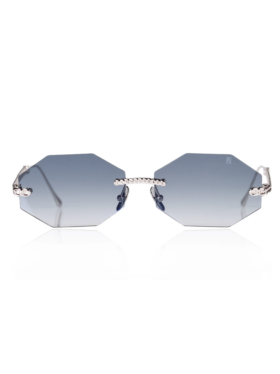 CHAIN NEST SUN - OCTAGONAL-White gold grey