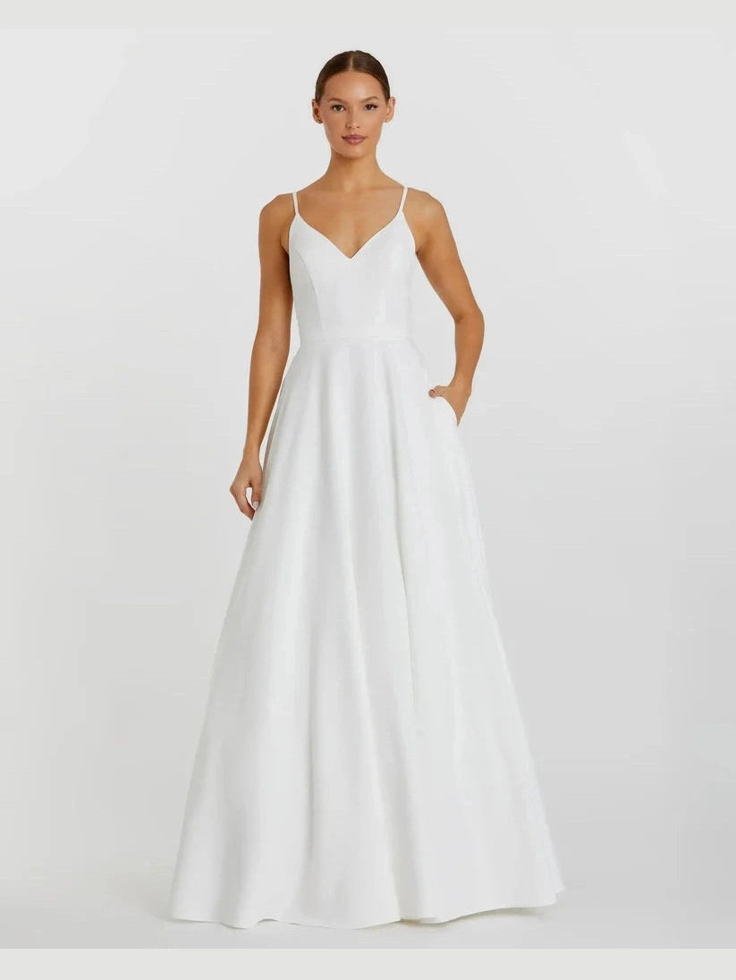 Classic A-Line V-Neck Ballgown