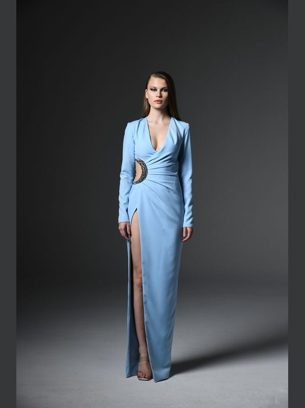 Cut out Embroidered Dress