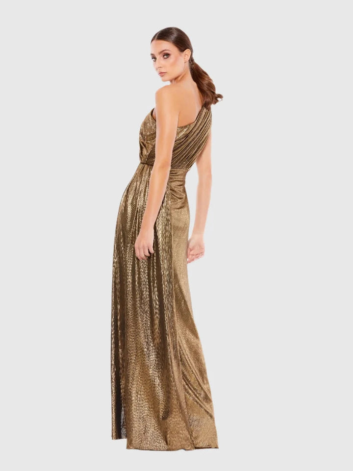 One Shoulder Draped Gown