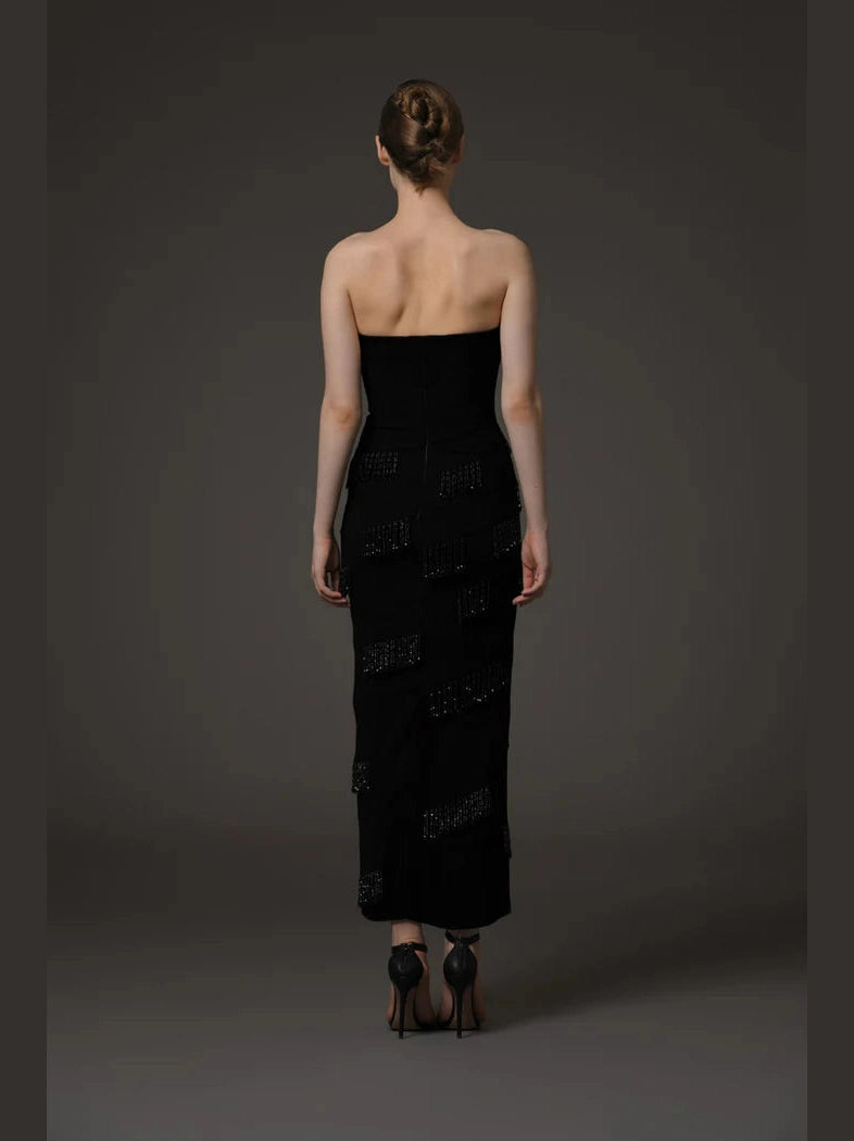 Layered Beaded Fringe Dress