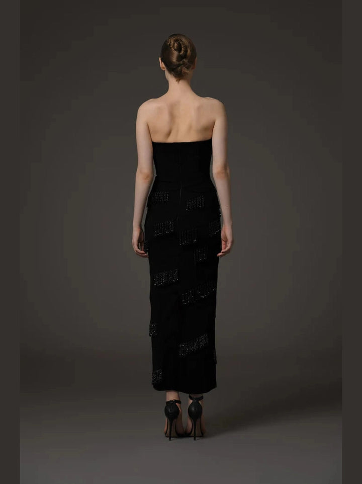 Layered Beaded Fringe Dress