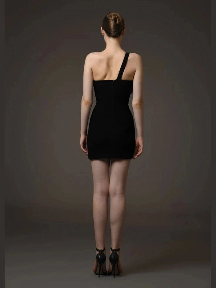 Black Mini Dress with Bow