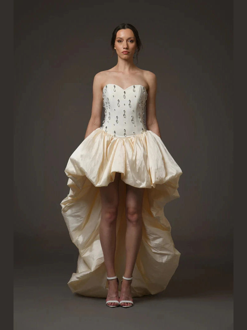 Corset Crepe Short Dress