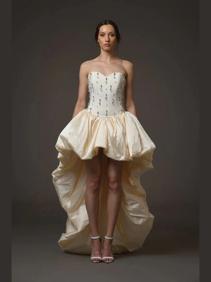 Corset Crepe Short Dress