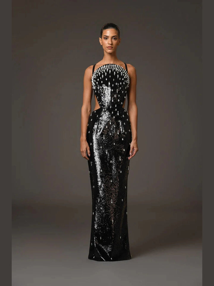 Embroidered Sequin Dress