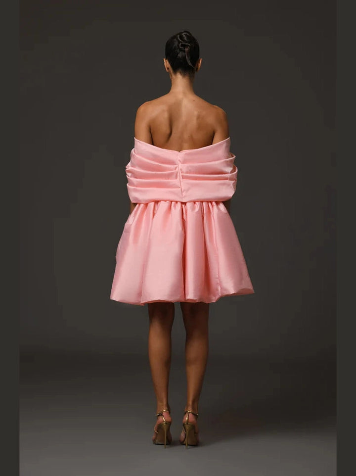 Peach Mini Crepe Dress