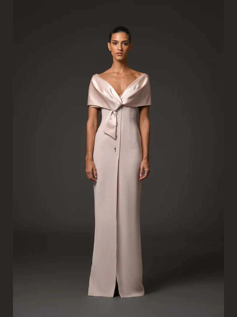 Nude Crêpe Dress