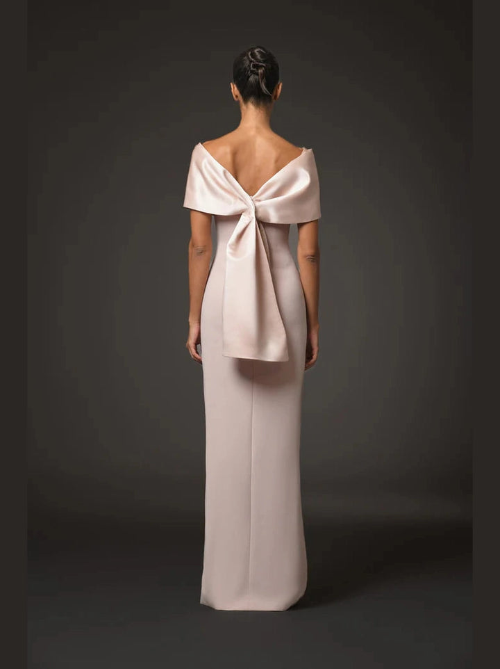 Nude Crêpe Dress