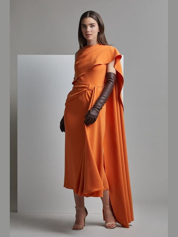 Draped KIBOU Midi Dress
