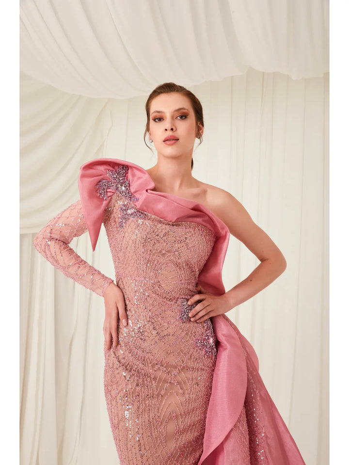 Beaded sequins/Organza Gown