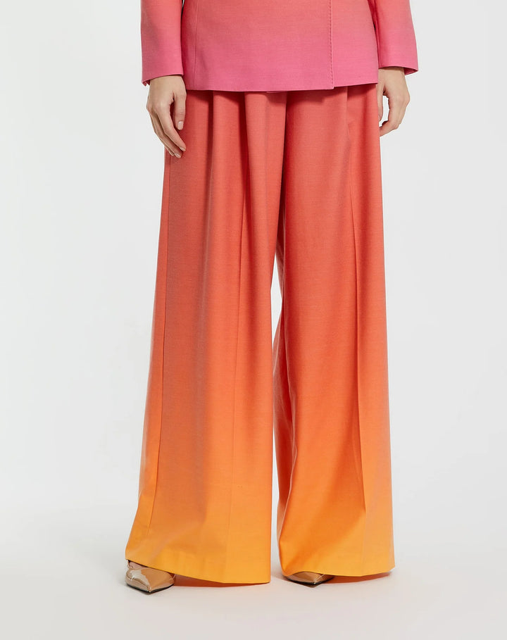 Ombre Crepe Wide Leg Trousers