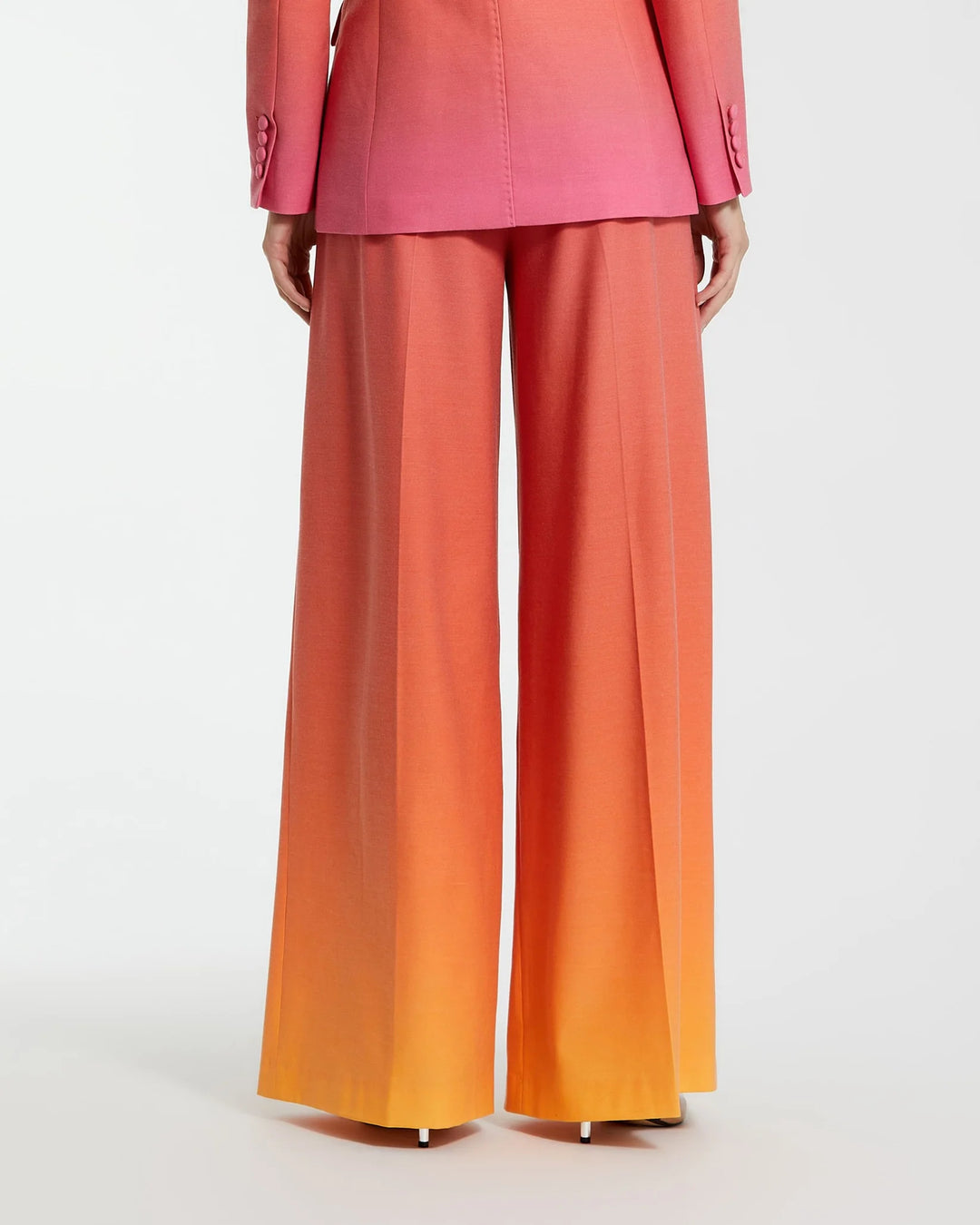 Ombre Crepe Wide Leg Trousers