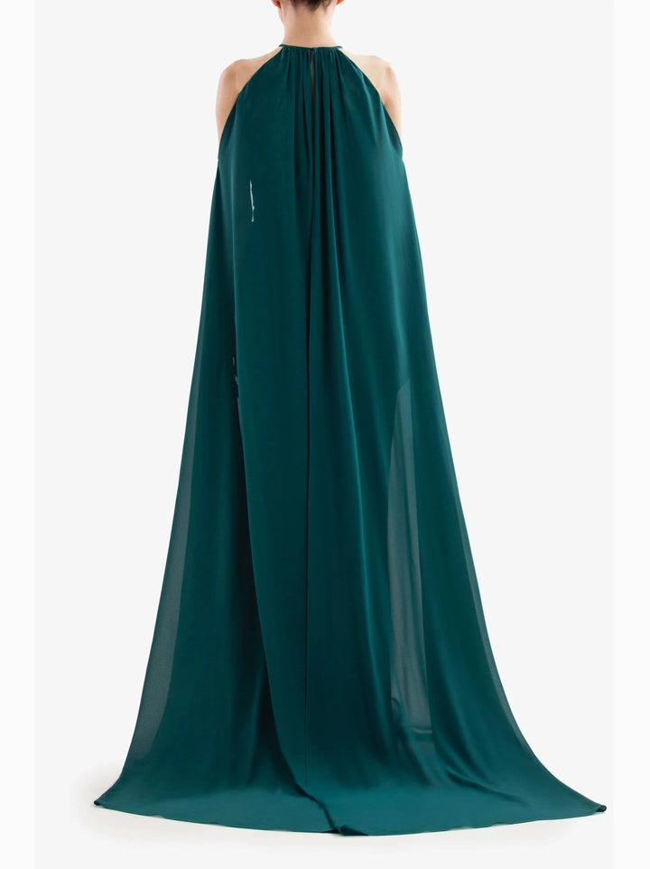 EMERALD CREPE DRESS