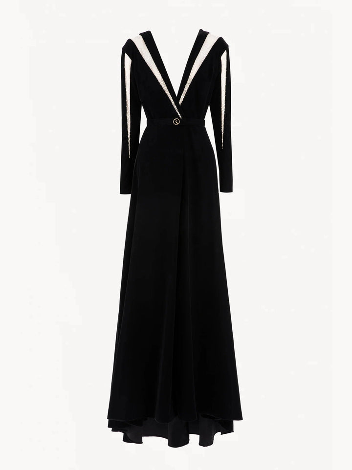 VELVET LONG DRESS