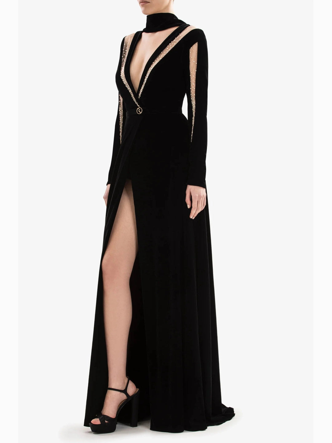 VELVET LONG DRESS