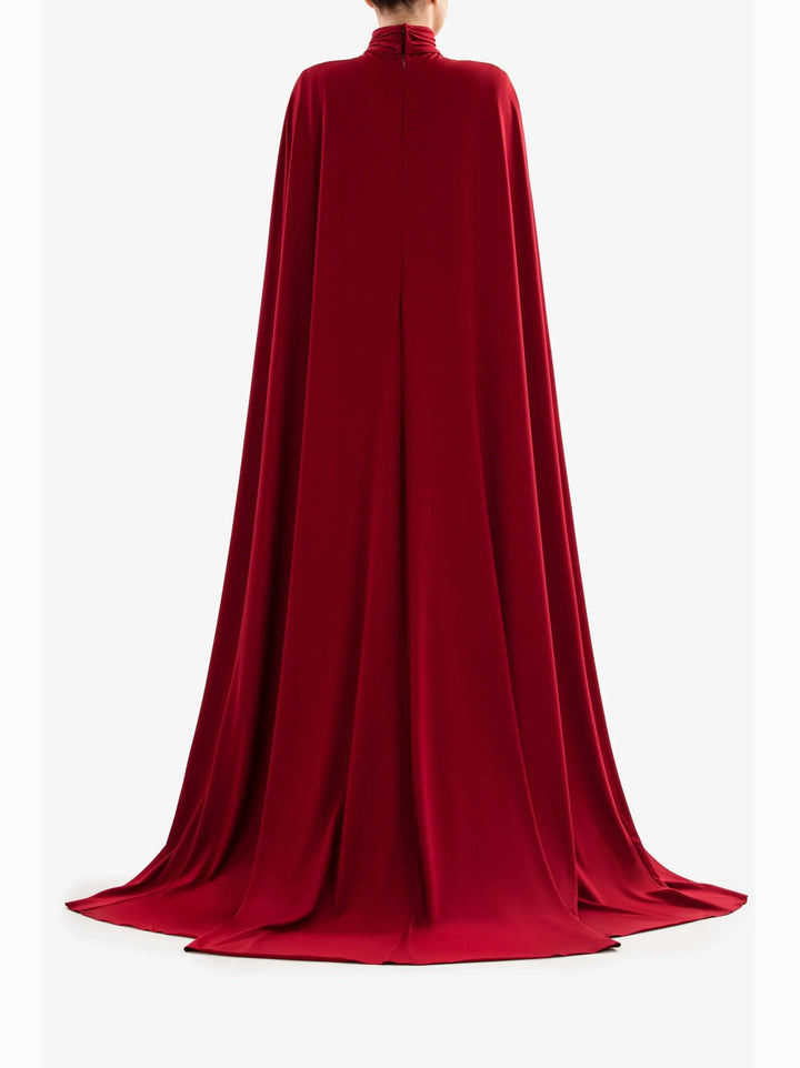 BURGANDY JERSEY DRESS