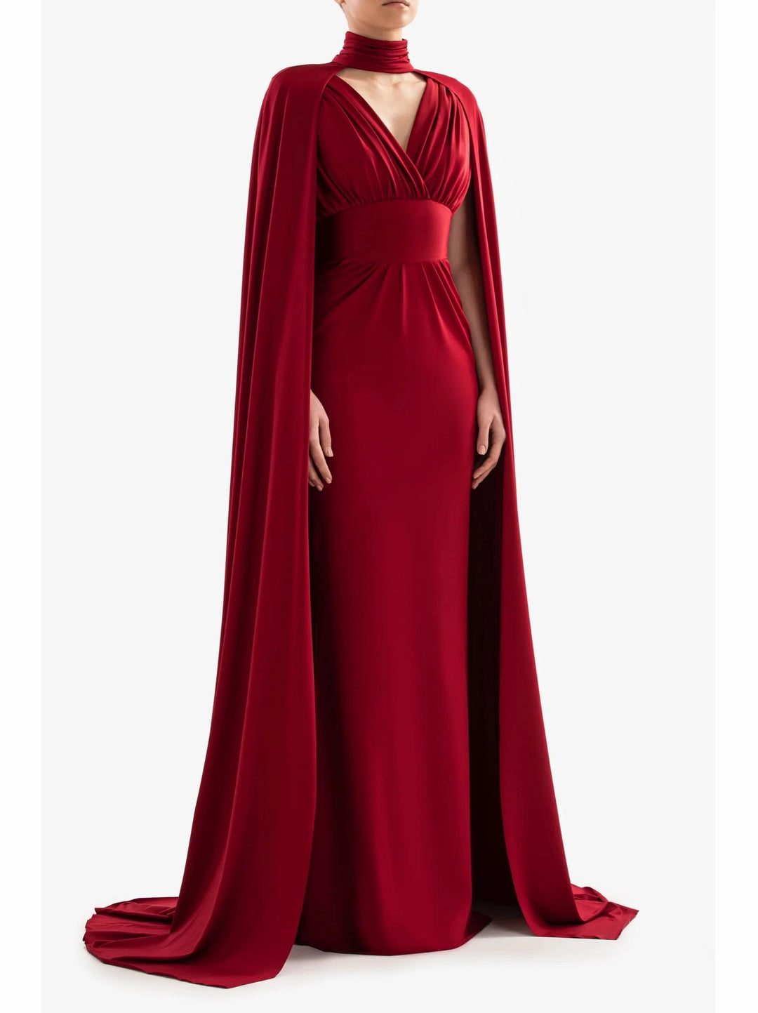 BURGANDY JERSEY DRESS