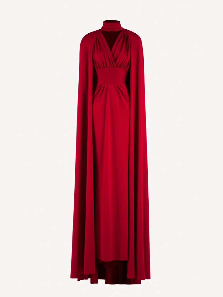 BURGANDY JERSEY DRESS