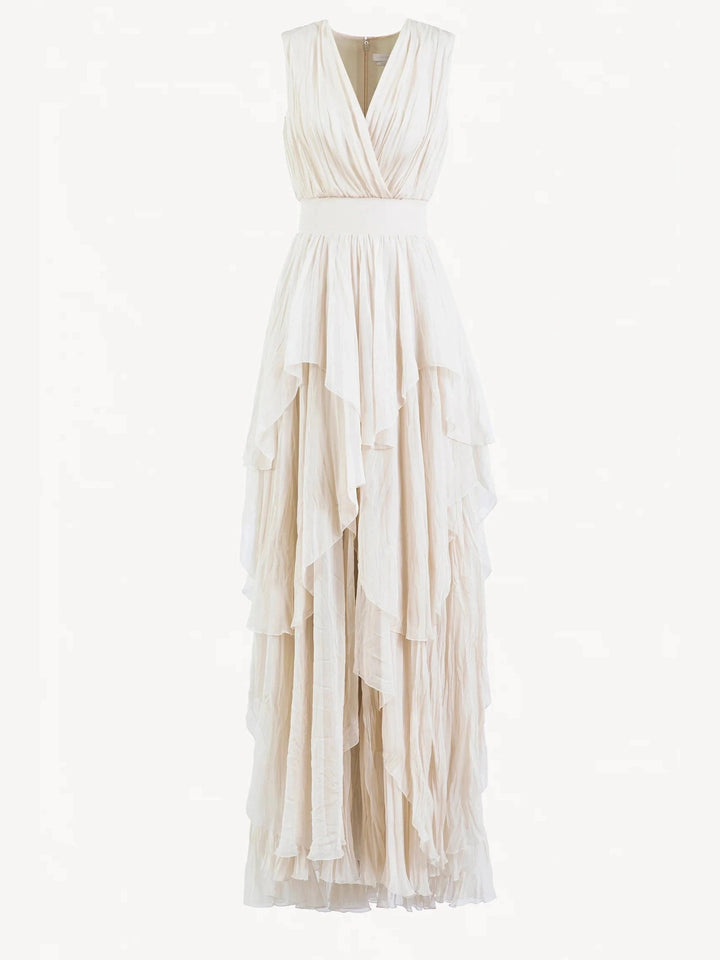 NUDE MUSLIN MIDI DRESS