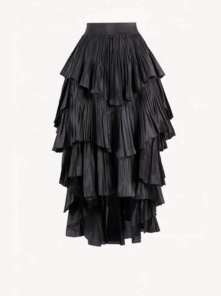 LAYERED TAFFETA SKIRT