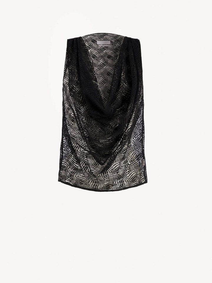 JET BLACK LACE TOP