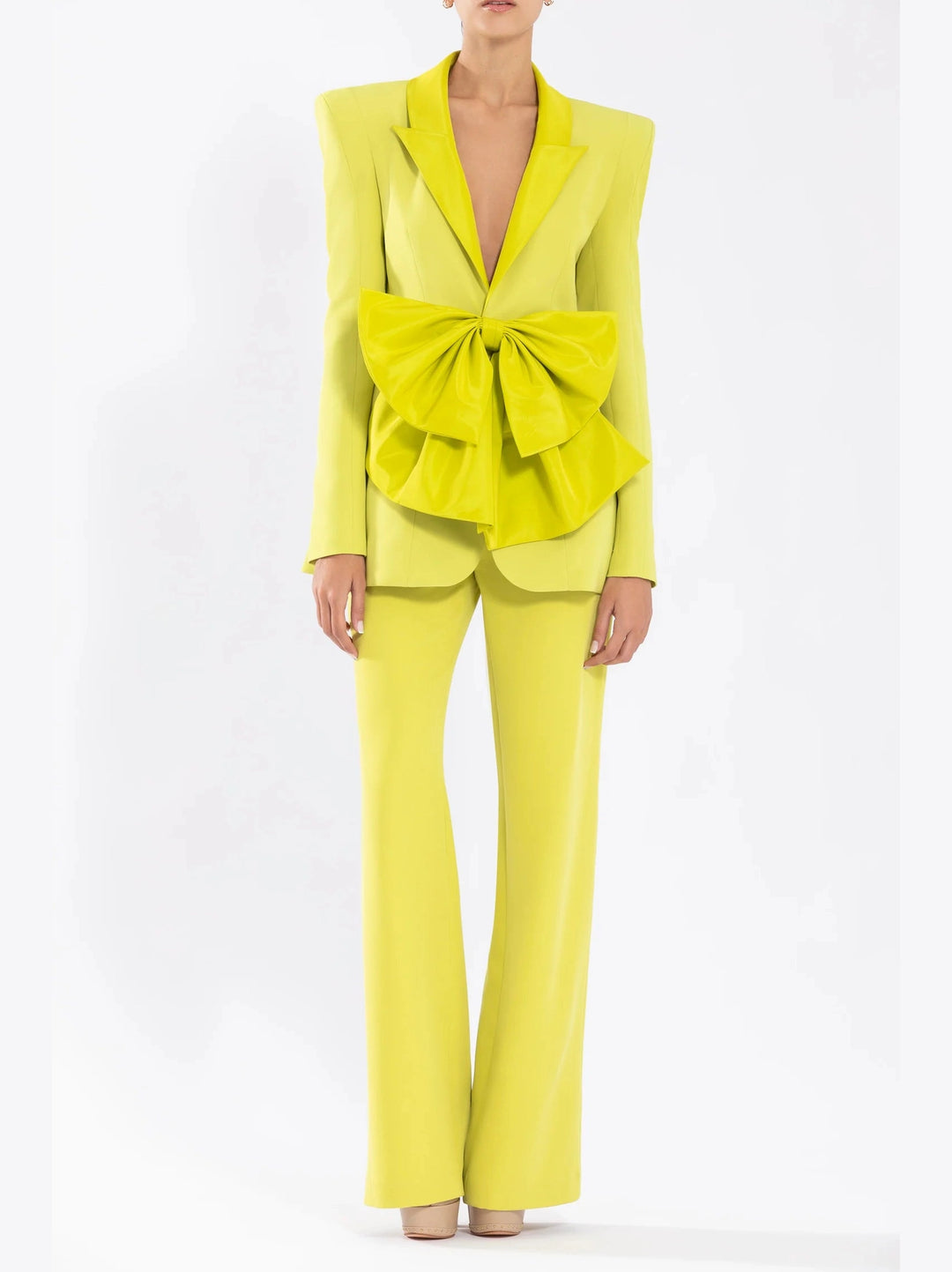 Lime Green Crepe Trousers