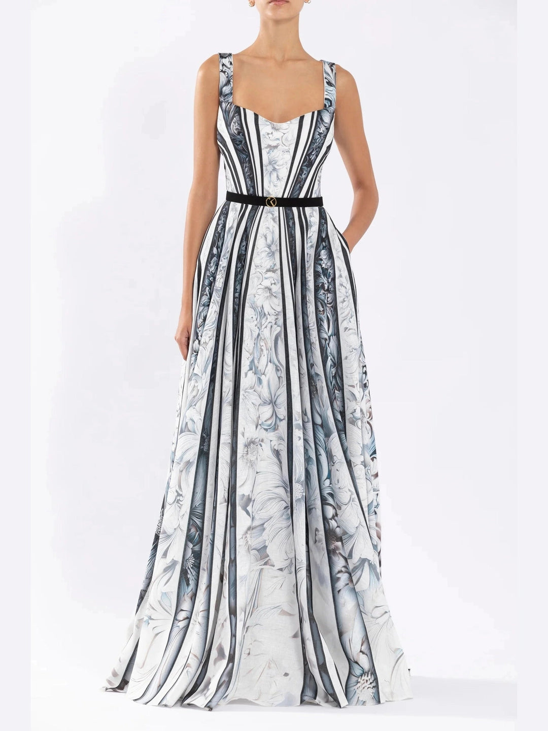 B/W LINEN PRINTED
DRESS