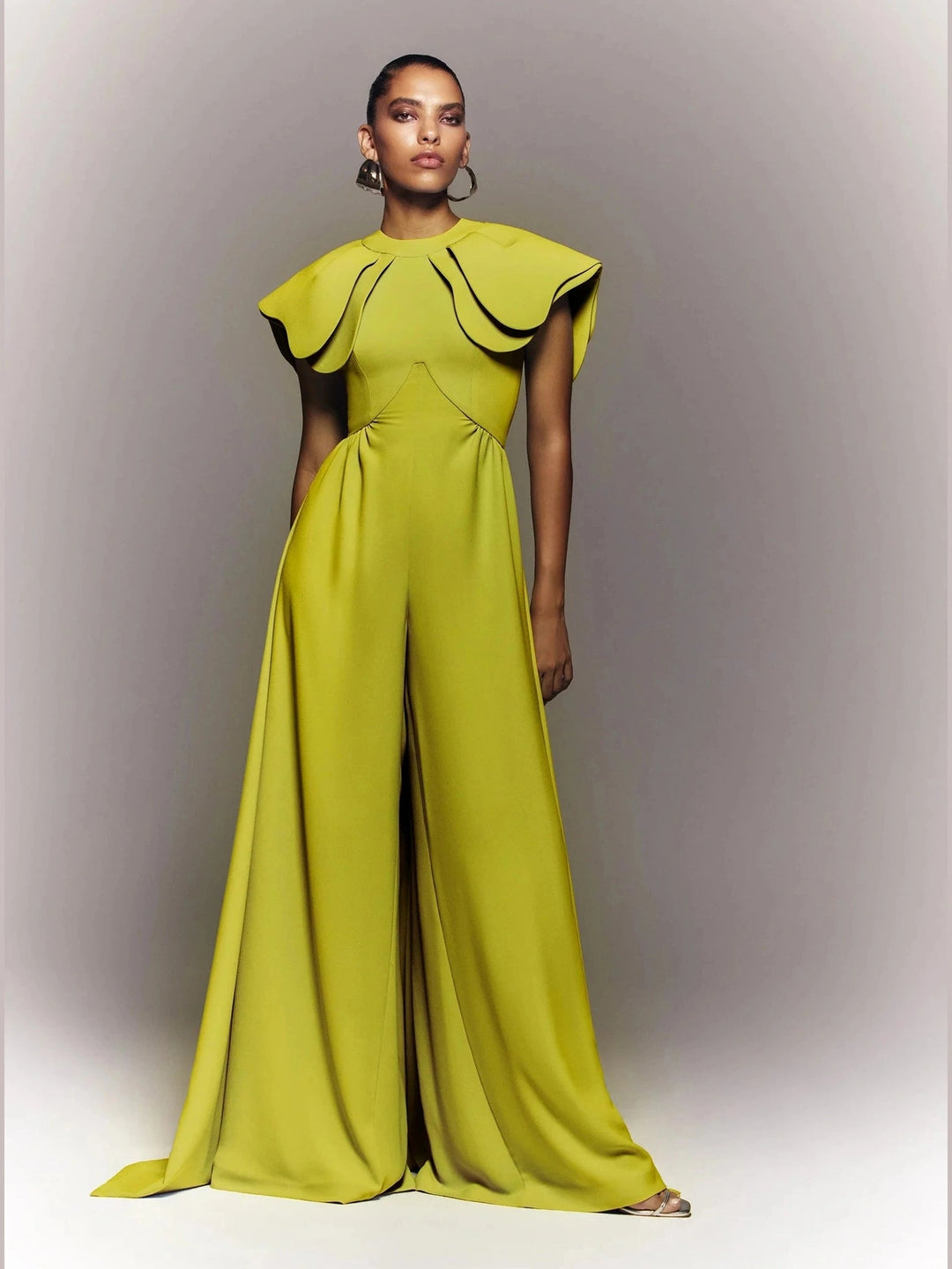 Lime Green Crepe Jumpsuit