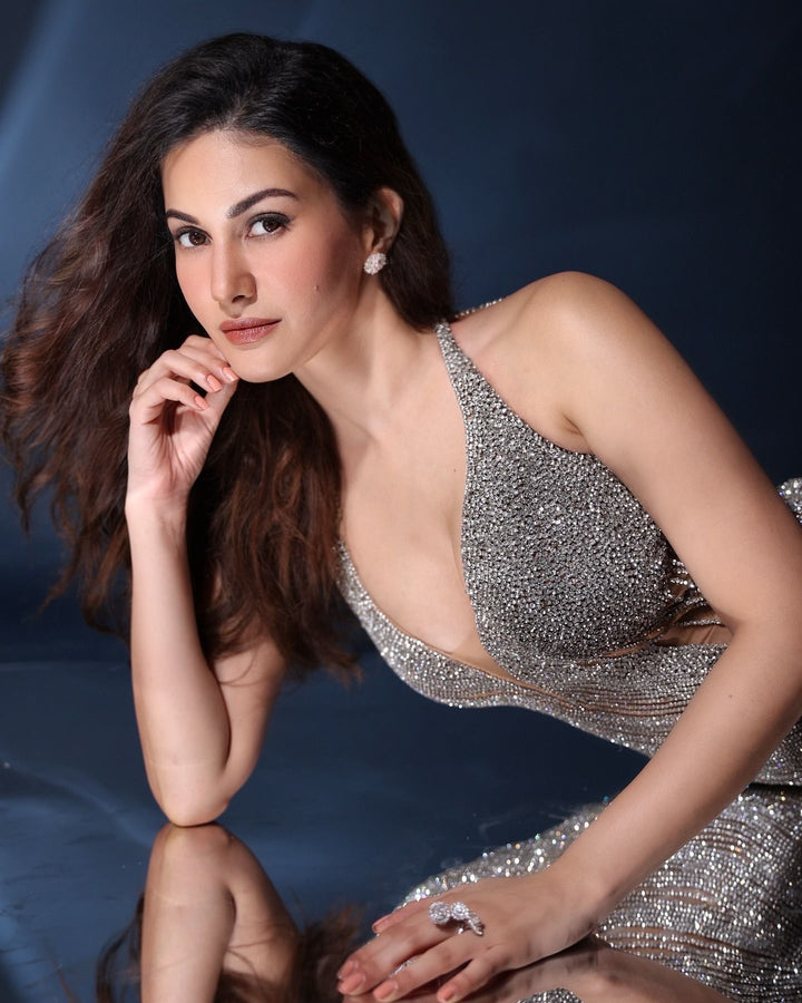 One Shoulder Illusion Neckline Mini