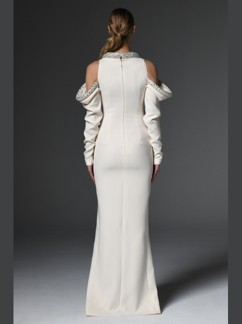 Ivory Crepe Dress