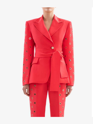 CORAL TAILORED CREPE JACKET