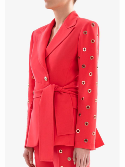 CORAL TAILORED CREPE JACKET