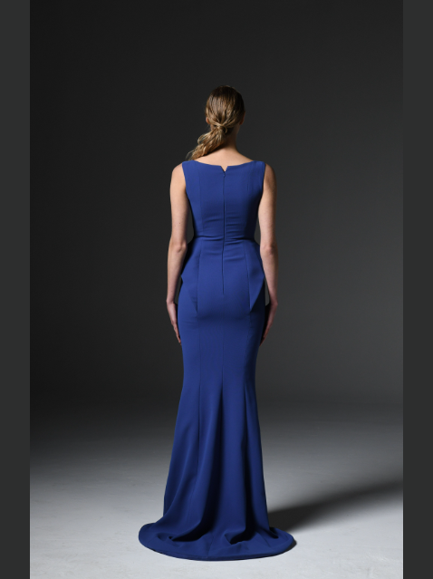 Dark Blue Crepe Dress