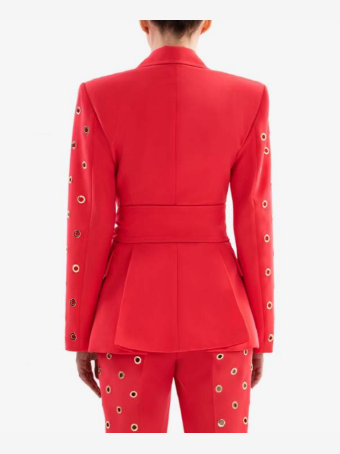 CORAL TAILORED CREPE JACKET