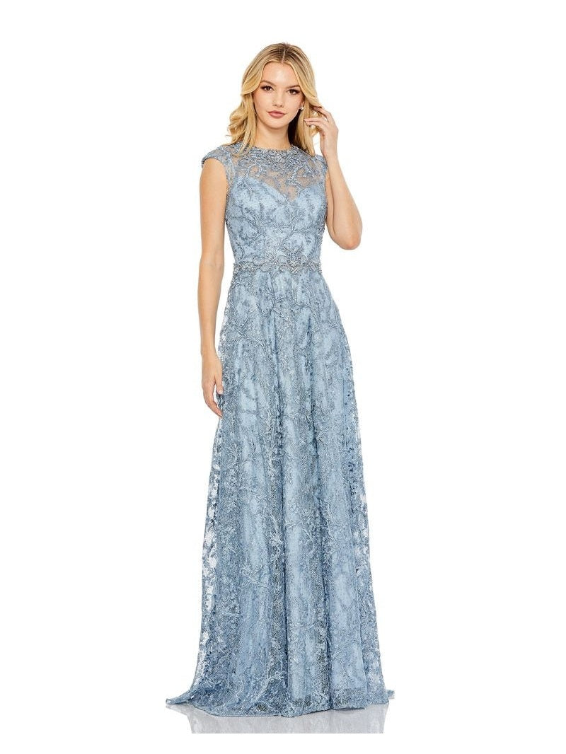 Cap Sleeve A Line Gown