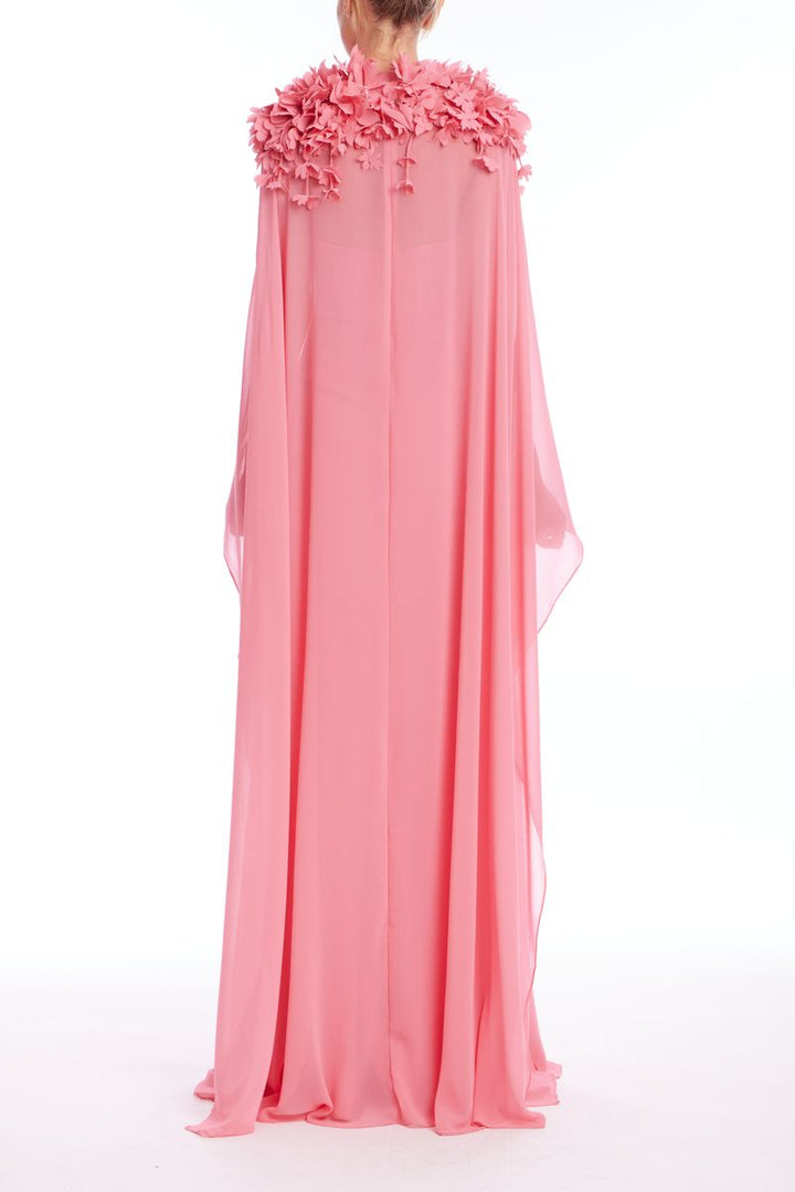 High Neck Georgette Caftan Gown