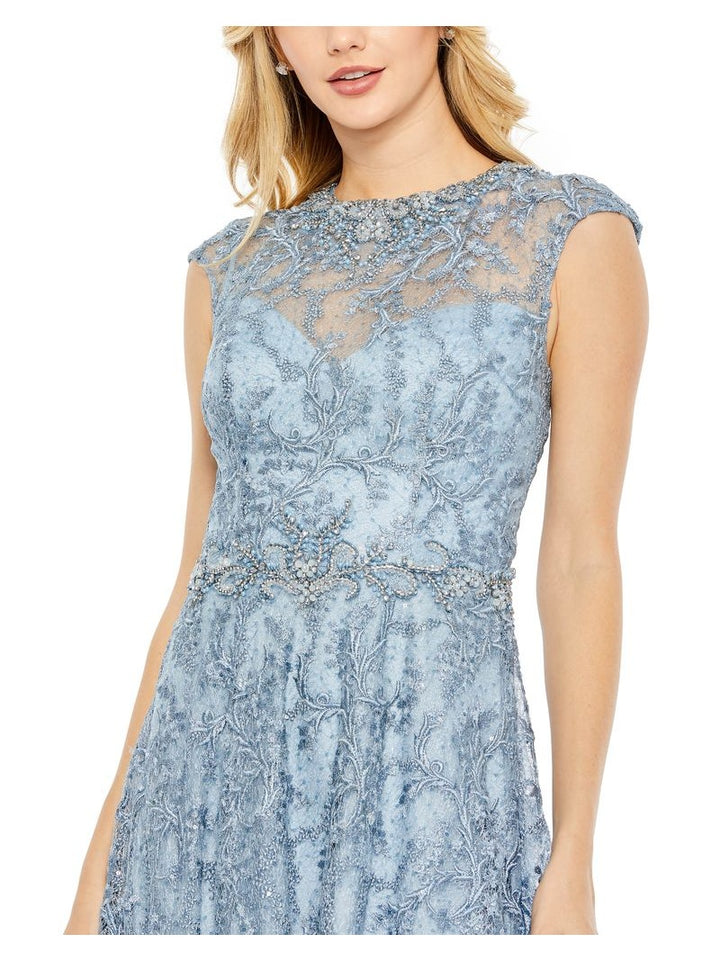 Cap Sleeve A Line Gown